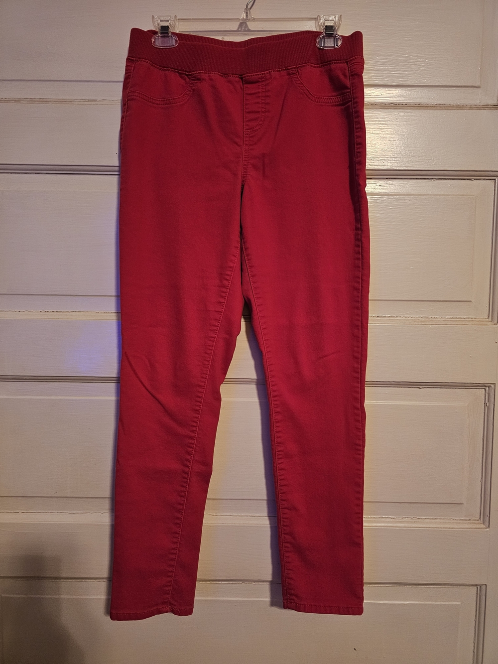 No Boundaries Red Pull-On Skinny Jeggings - Size L (11-13)